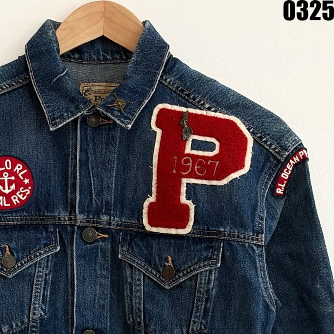 폴로 랄프로렌 패치 데님 트러커 자켓 S 0325  상품이미지4