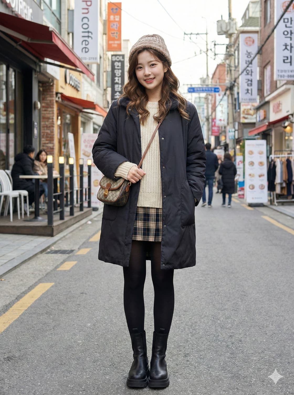 Merc London 머크런던 밍크 배색 덕다운 롱 코트 상품이미지1