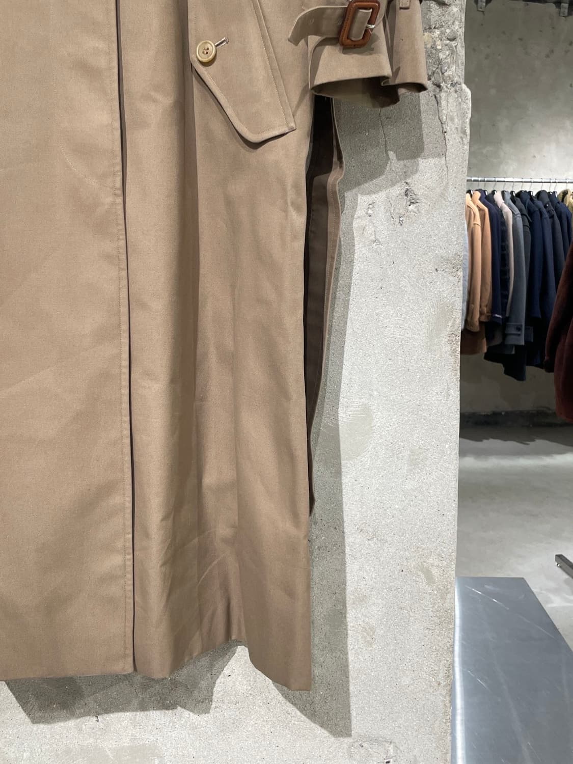 버버리 베이지 히든 버튼 벨티드 코트  상품이미지5