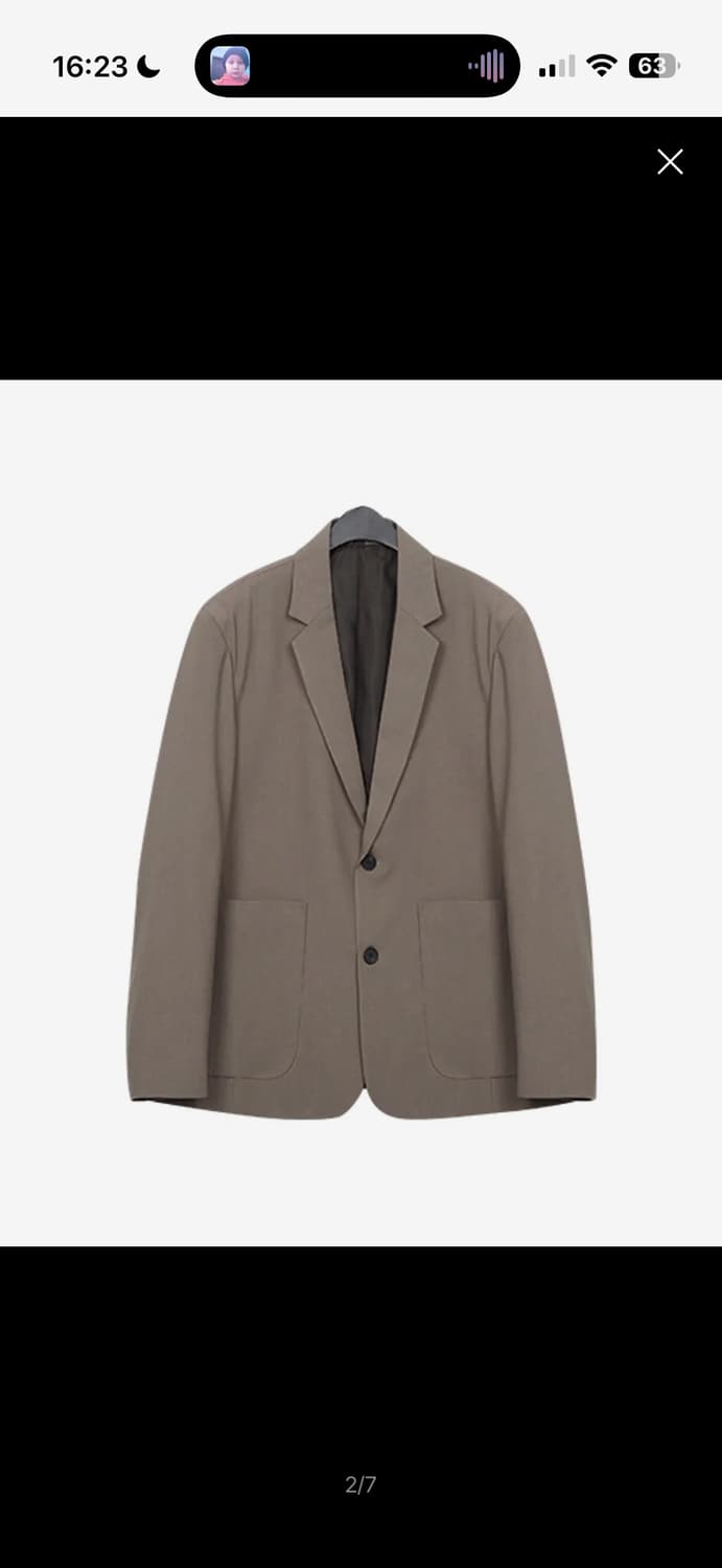 투버튼 싱글 블레이저 셋업 브라운 상품이미지2