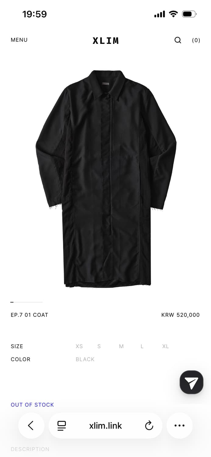 XL) XLIM EP.7 01 COAT 상품이미지1
