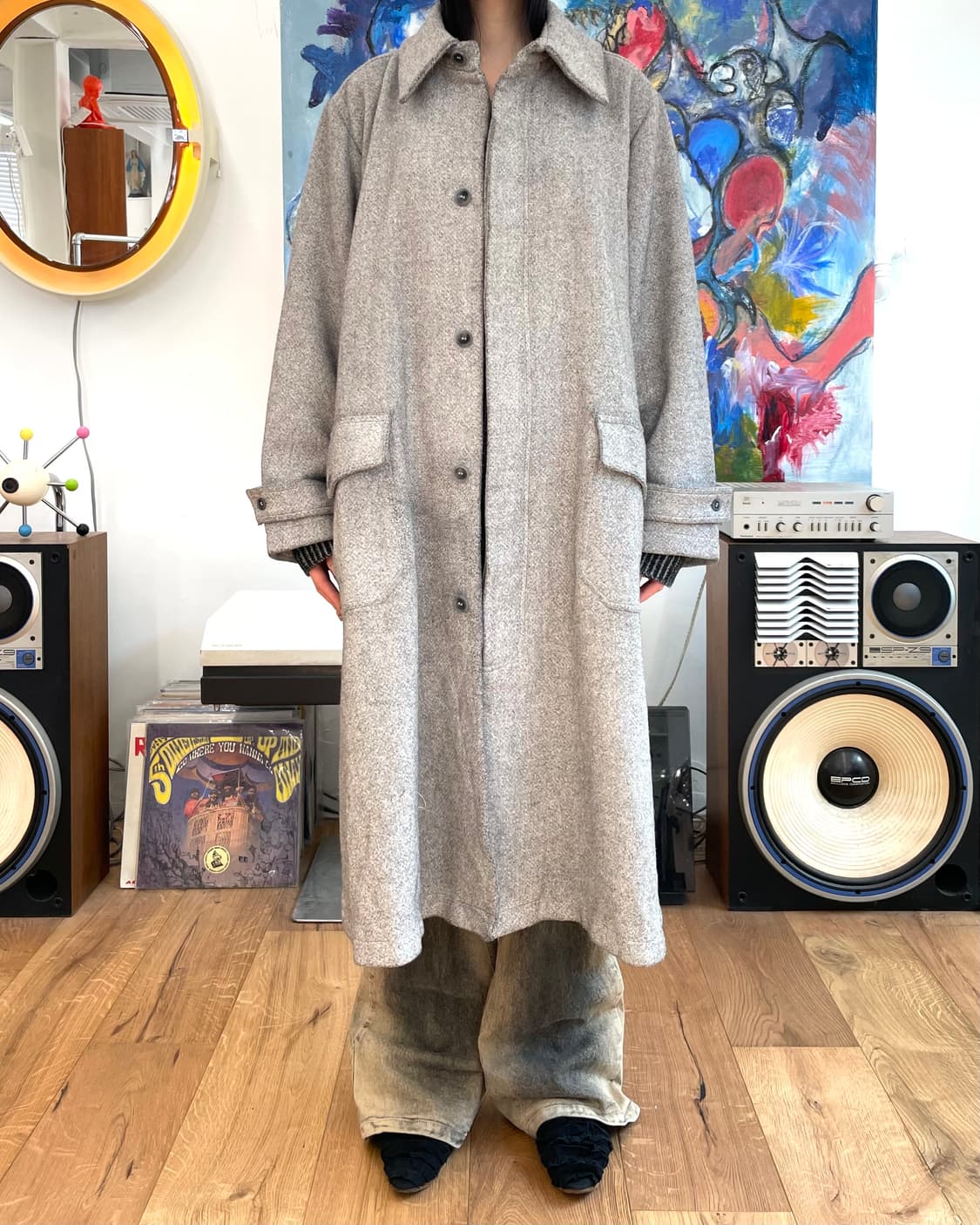 [48] SO 알렉산더반슬롭 오버사이즈 울 코트 상품이미지3