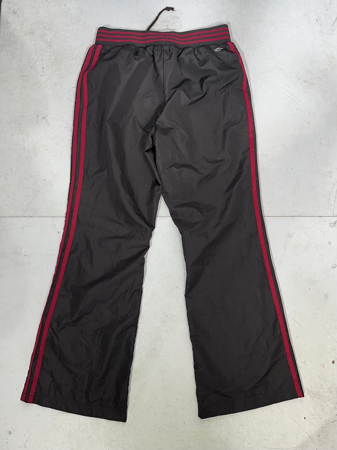 아디다스 브라운 트랙 부츠컷 와이드 레드 삼선 트레이닝 팬츠 S 상품이미지5