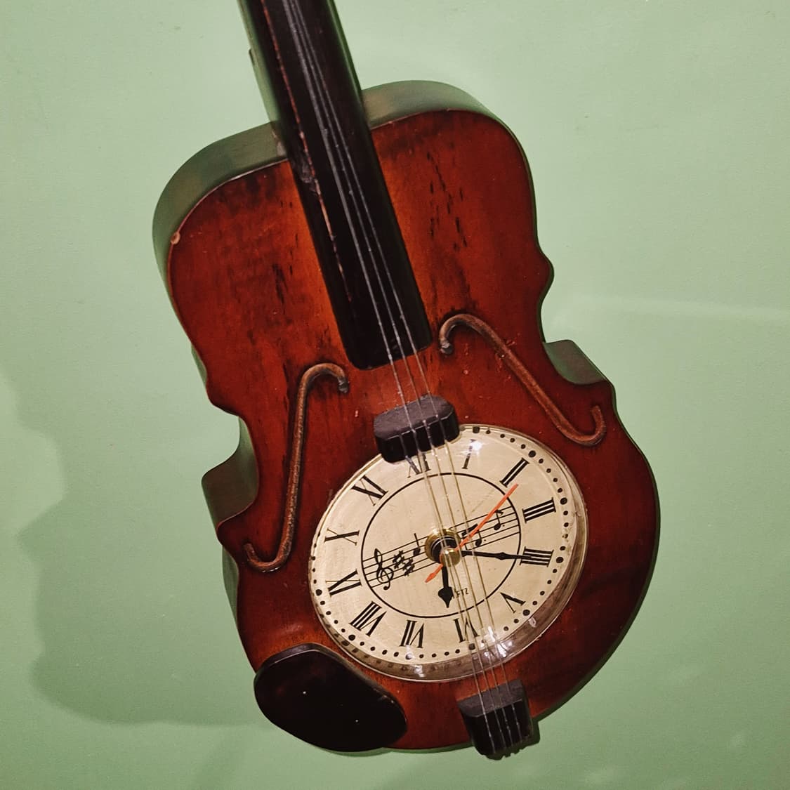 80s 토치키토케이 우드 바이올린 시계 상품이미지10