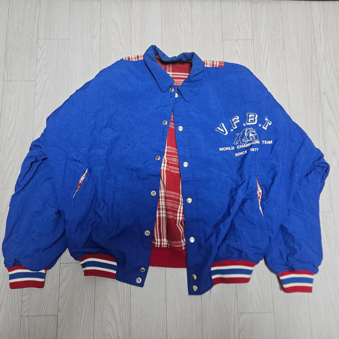 90s USA 빈티지 리버시블 나일론 자켓 상품이미지2
