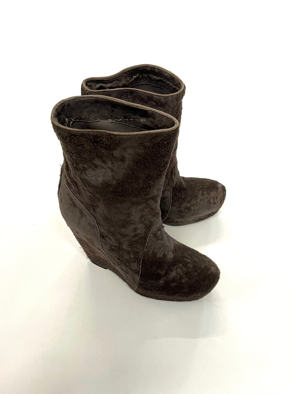 릭오웬스 2014FW 런웨이 디스트레스드 시어링 모터 부츠 상품이미지2