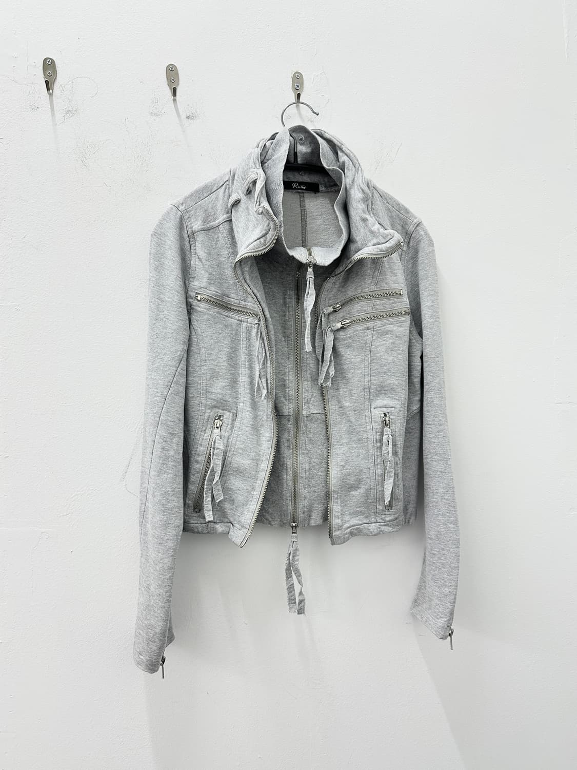 JPN high neck zipper layered jacket 2way 상품이미지7