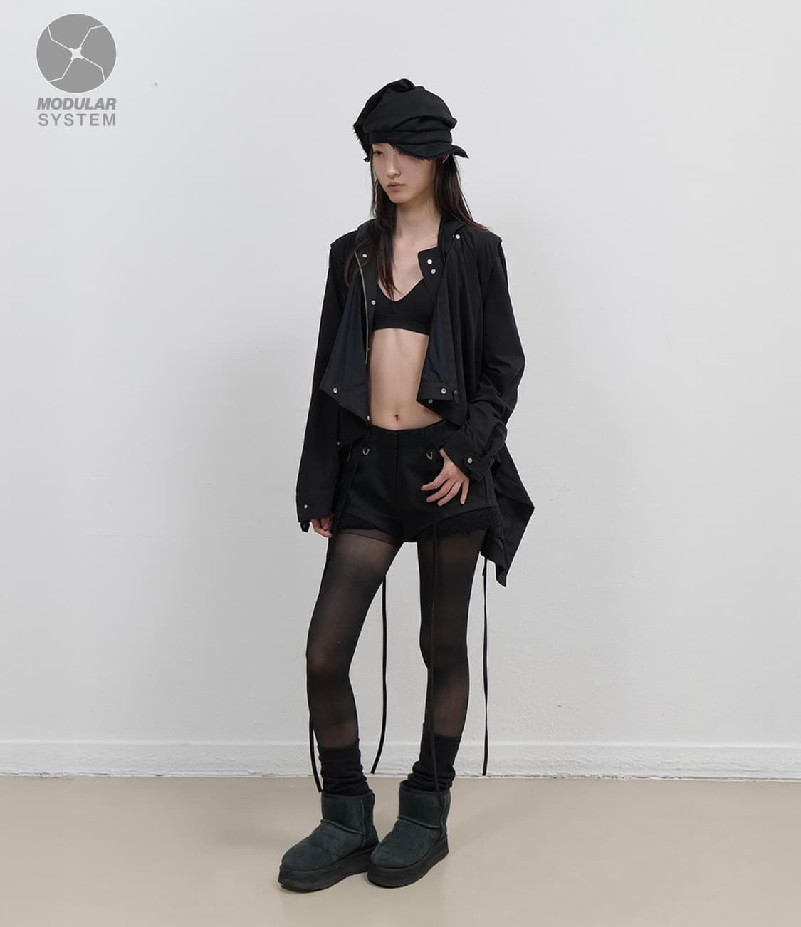 ojos 오호스 마이크로 울 쇼츠 블랙 Micro Wool Shorts 상품이미지4