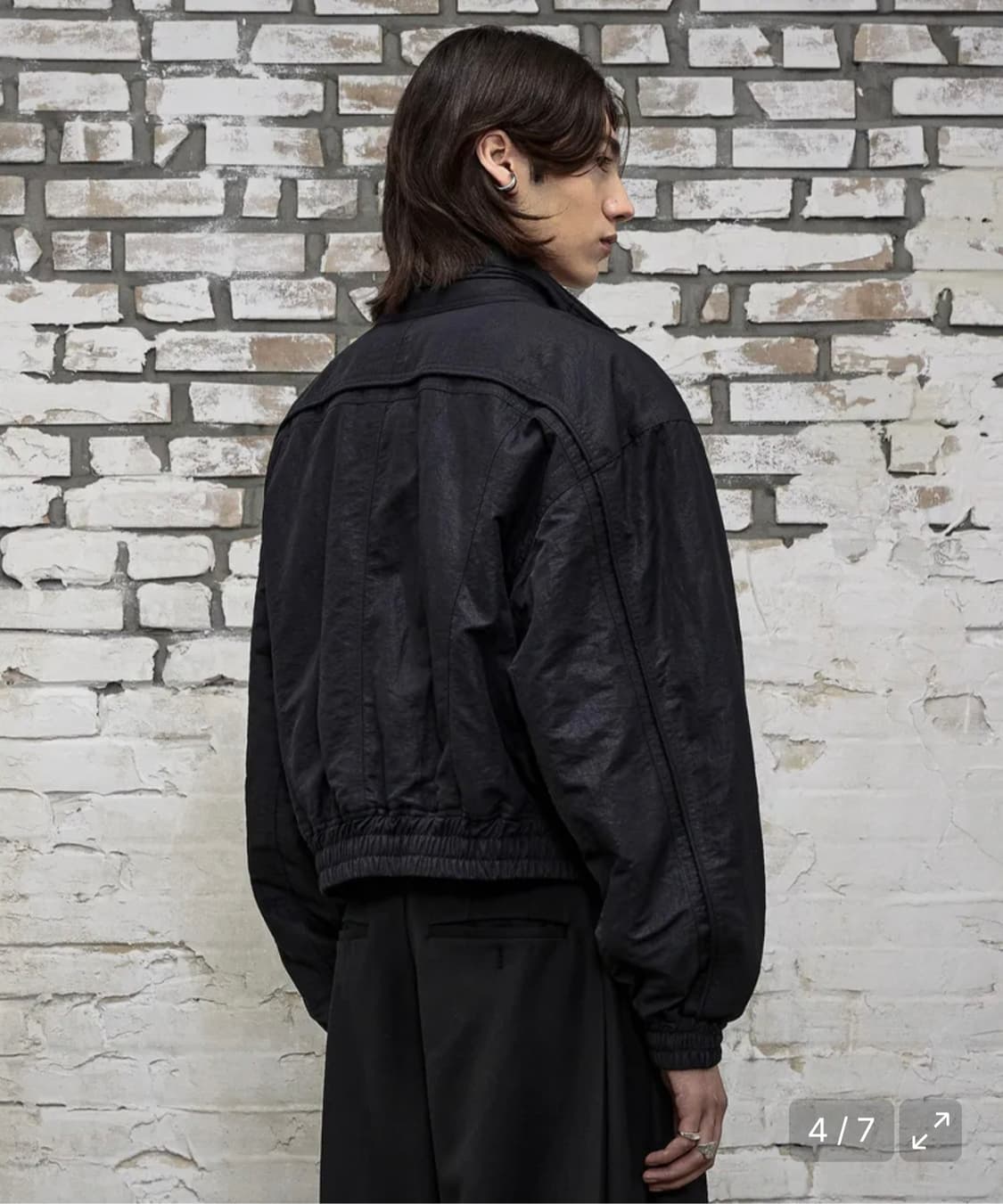 엘무드 벌키 크롭 봄버 자켓 블랙 44 상품이미지3