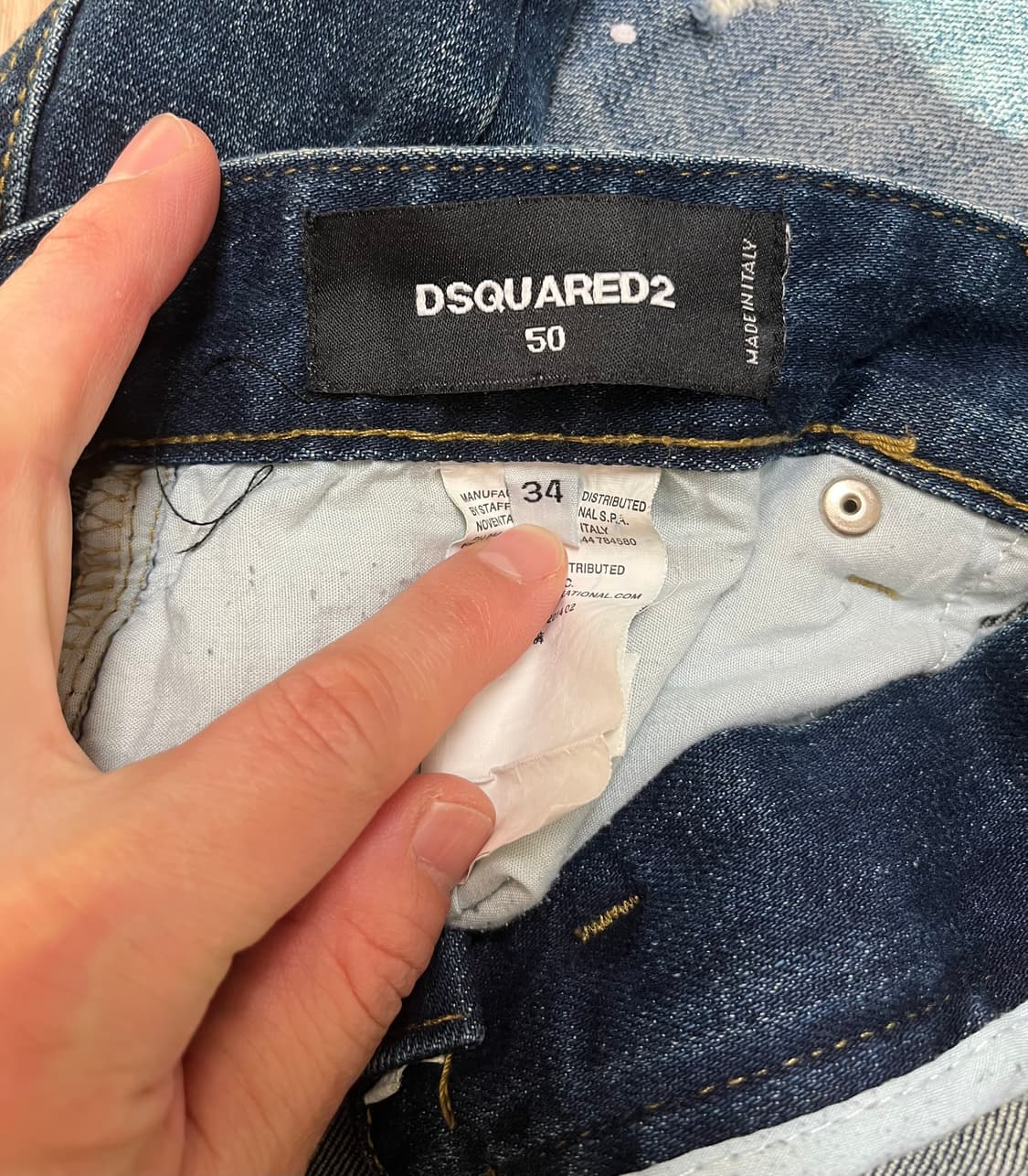 디스퀘어드2 데미지 워싱 청바지 50(34사이즈) 정품 상품이미지6