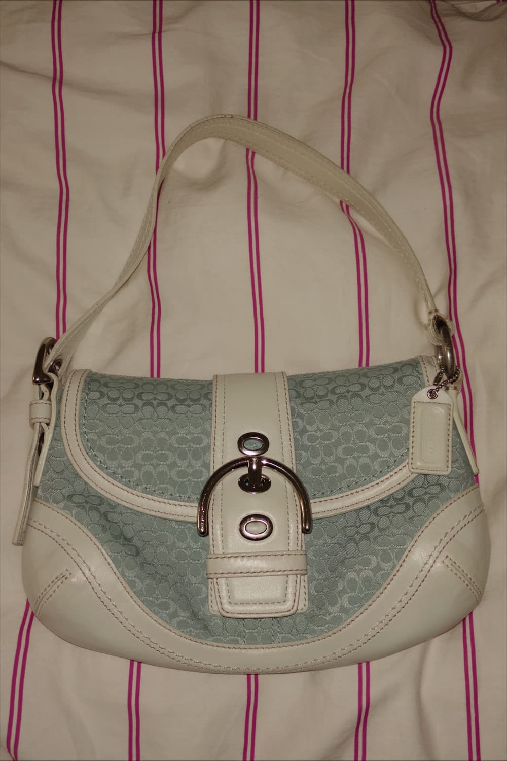 코치 핸드백 스카이블루 상품이미지2