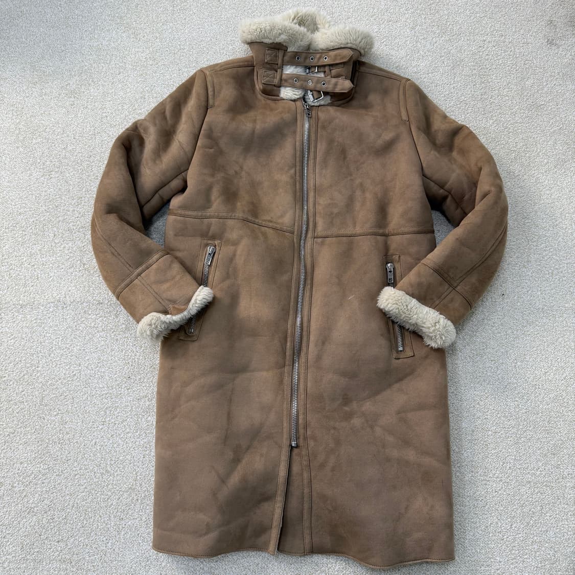 [L] 자라 여성 무스탕 롱자켓 1223T2 상품이미지1