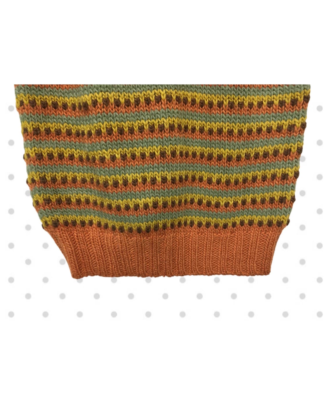 vintage cable stripe mix vest terracotta 상품이미지7