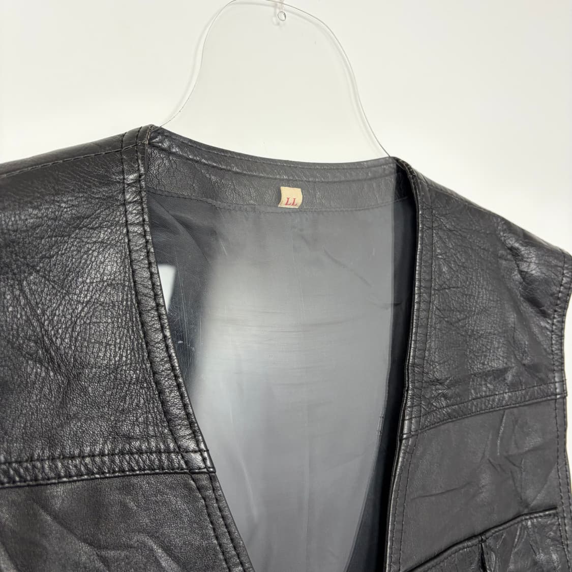 빈티지 포켓 가죽 베스트 조끼 상품이미지2