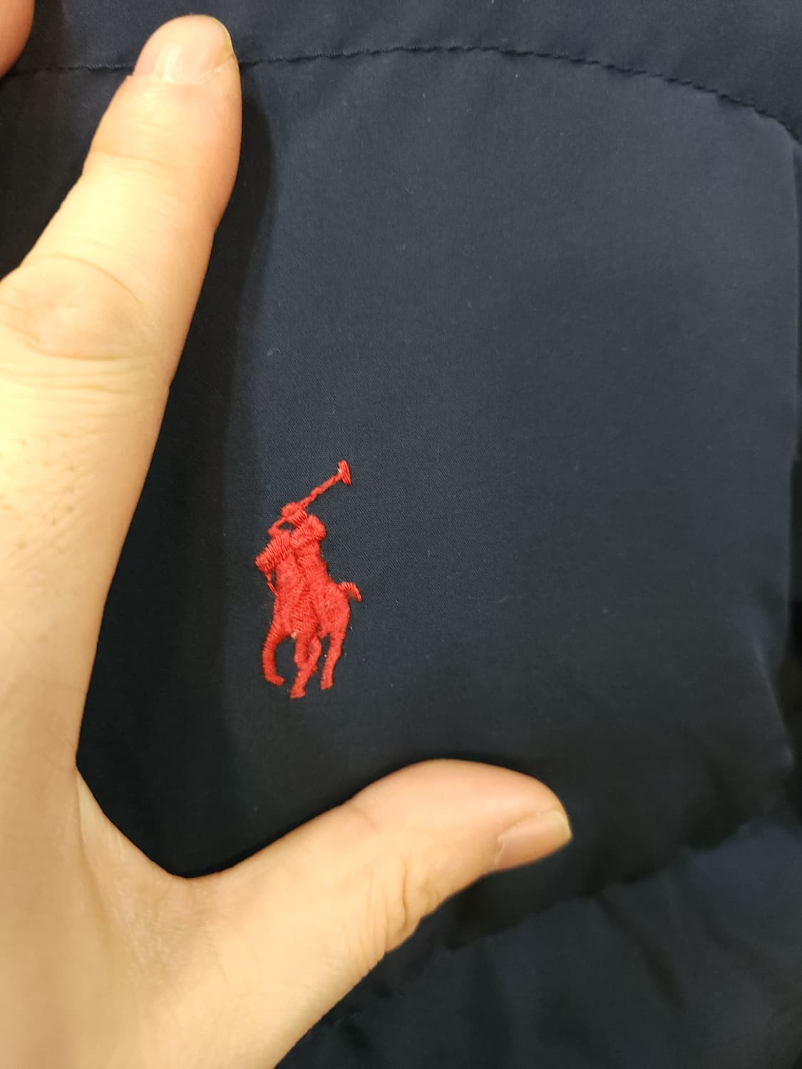 폴로 랄프로렌 네이비 오리털 숏패딩 점퍼 상품이미지5