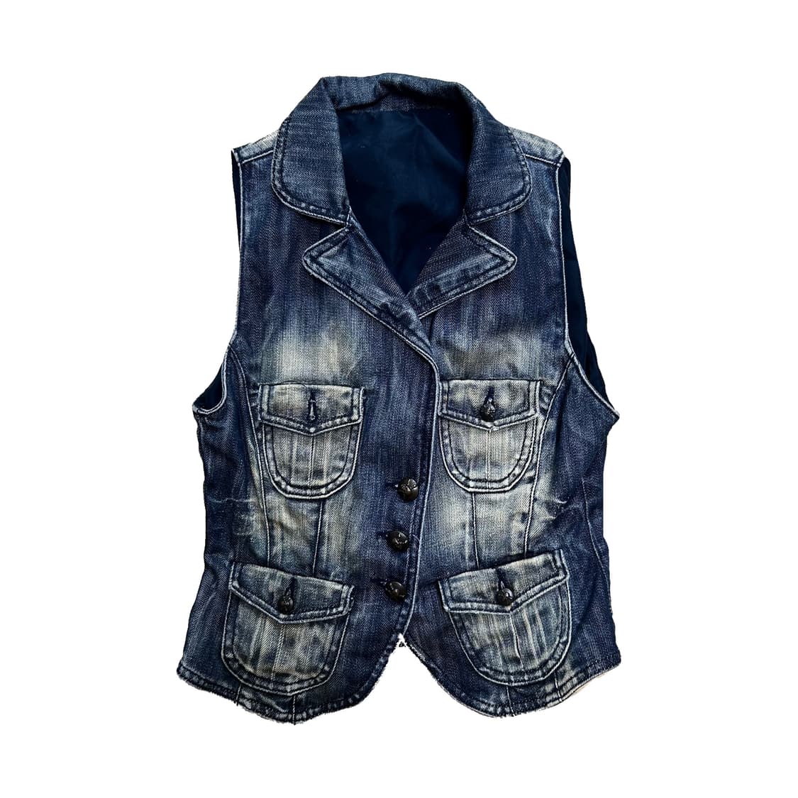 punk y2k skull vintage denim vest 상품이미지2