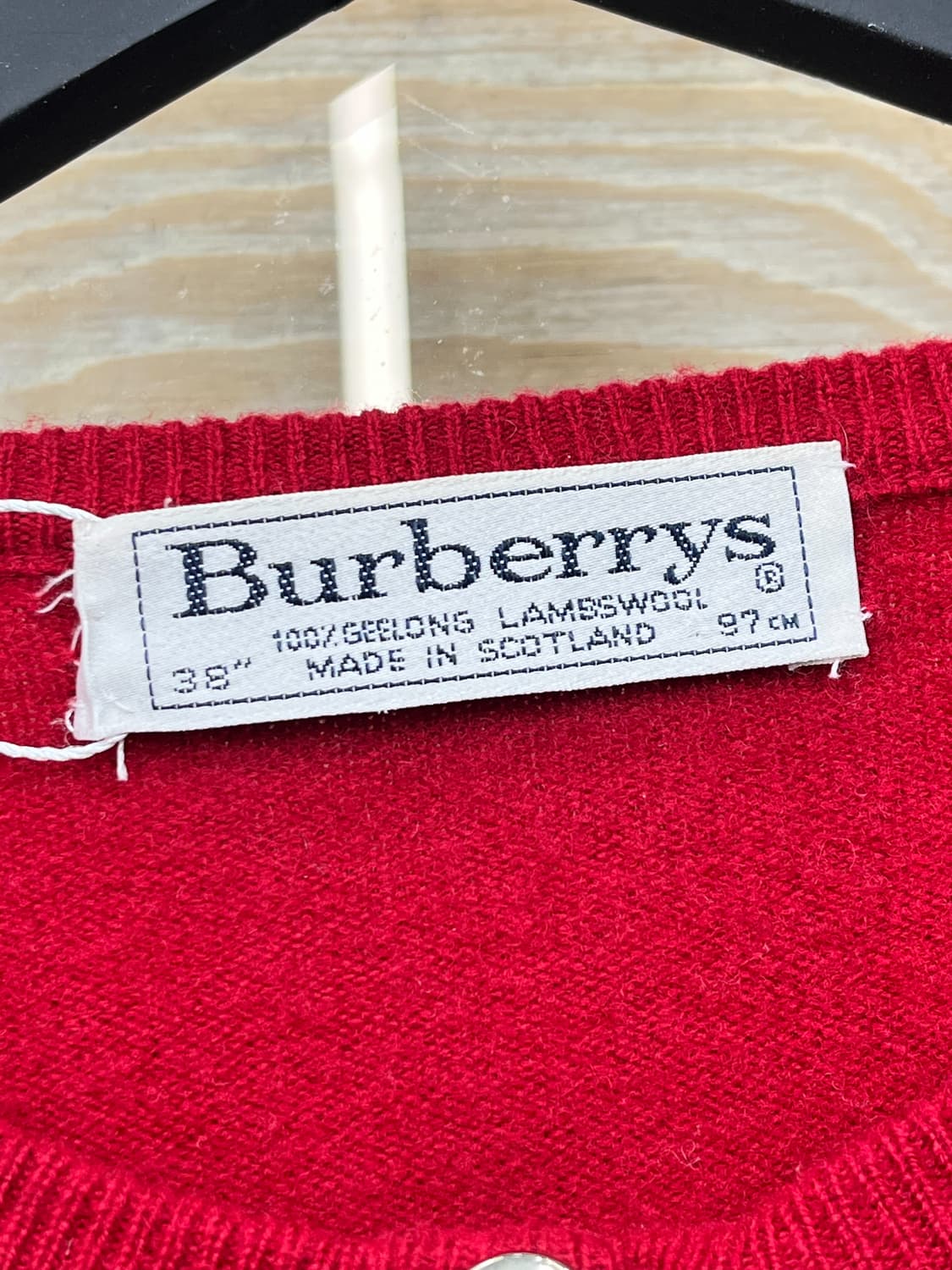 버버리 90s 골드 플레이트 버튼 가디건 상품이미지5