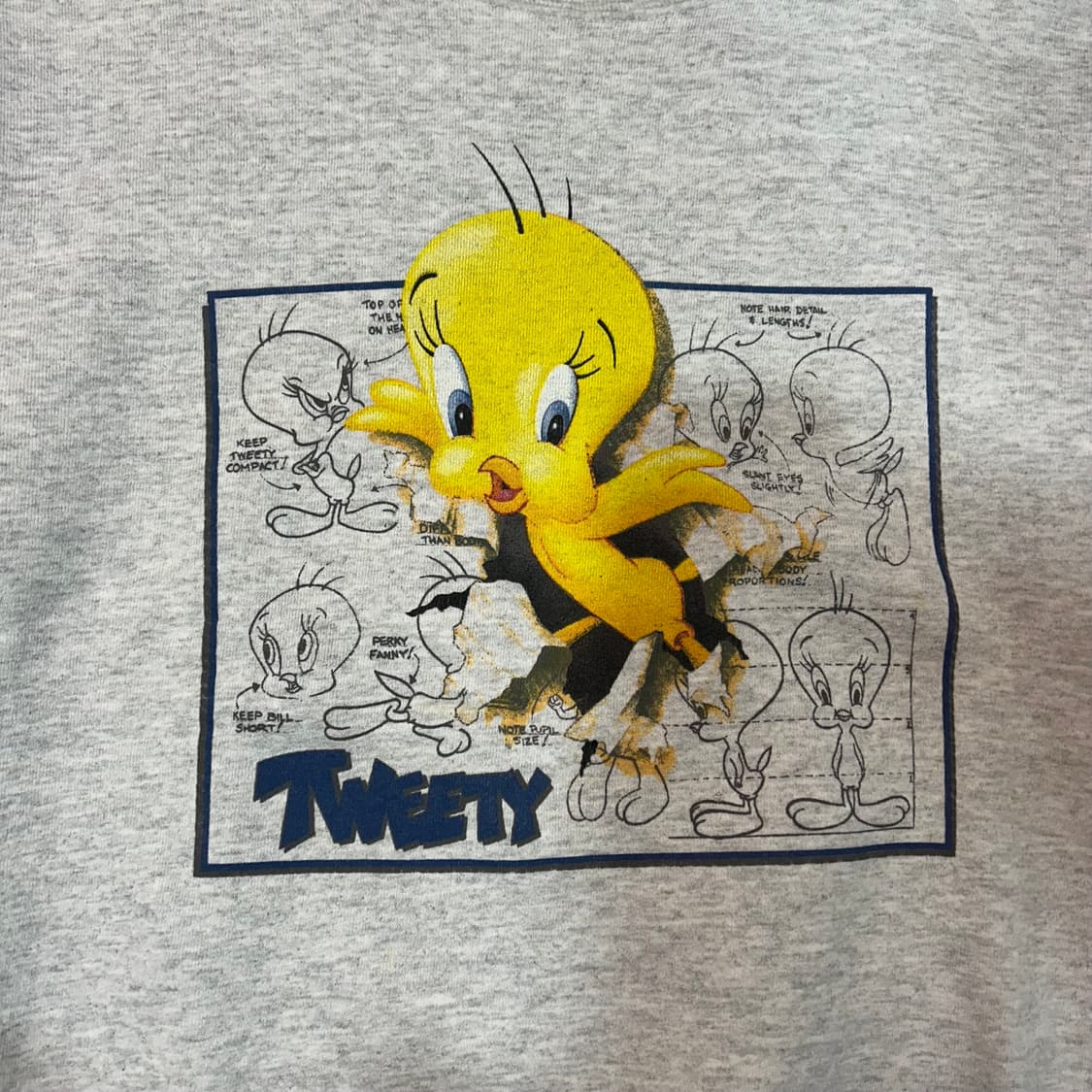 [XL] 90s 워너브로스 made in usa 트위티 스웻셔츠 상품이미지2