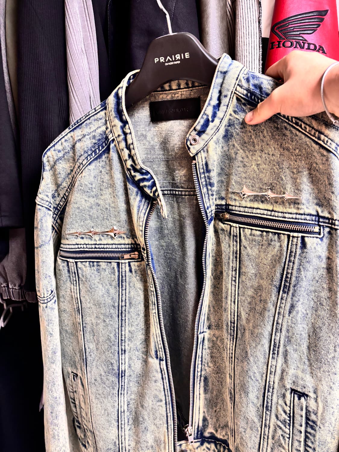 비엑세스 연청 데님자켓 상품이미지1