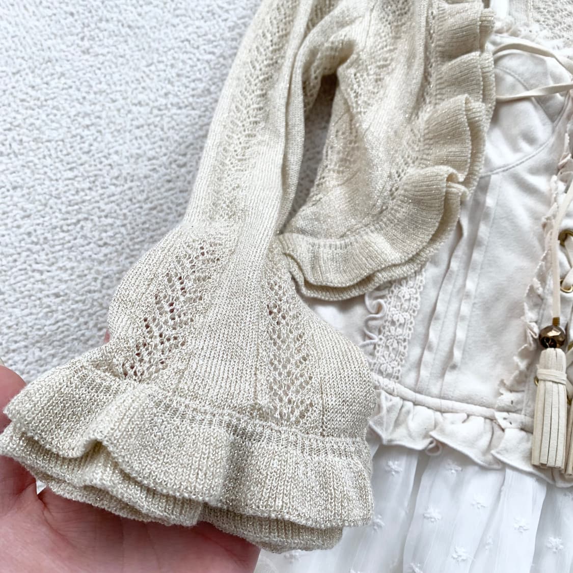 Lizlisa 크림바닐라 패치 원피스 세트 상품이미지5