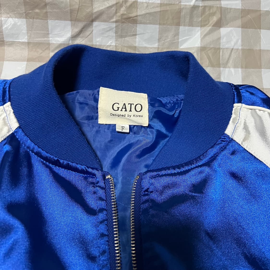 GATO 용 자수 스카쟌 자켓 FREE 점퍼 재킷 바시티 빈티지 상품이미지2