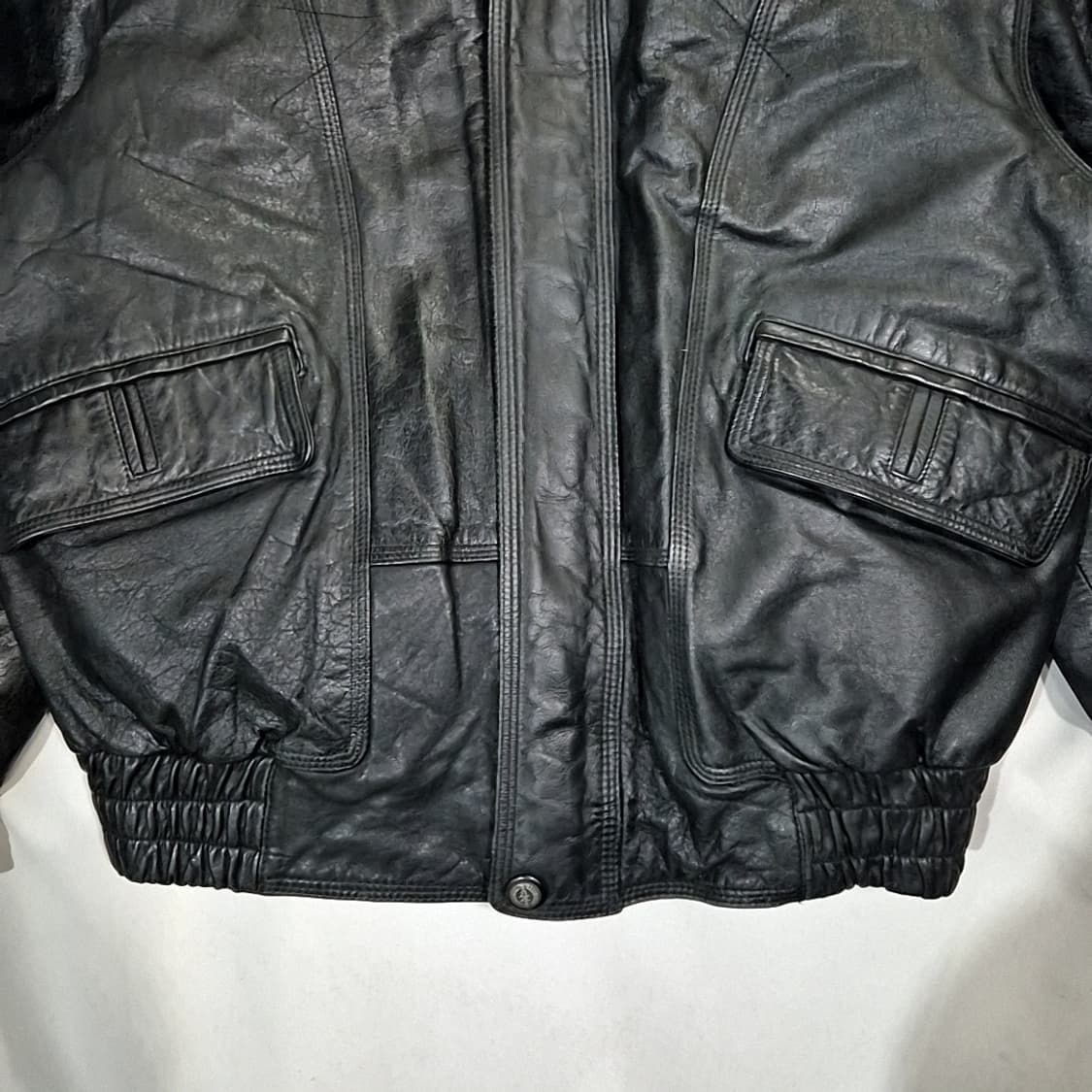 Vtg_가죽 봄버 자켓 상품이미지3