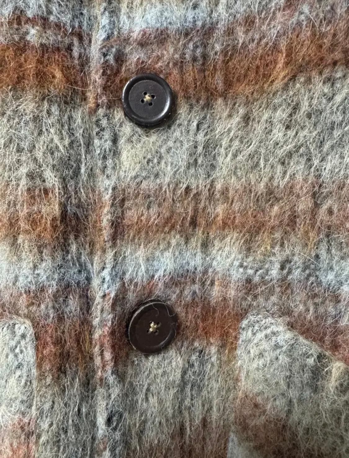 [46] 아워레가시 모헤어 가디건 어멘트 체크 상품이미지4