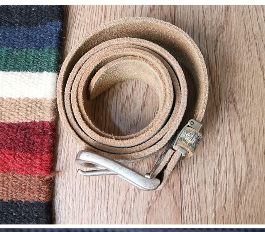 일본판 도톰한 빈티지 가죽 벨트 32-36 상품이미지2