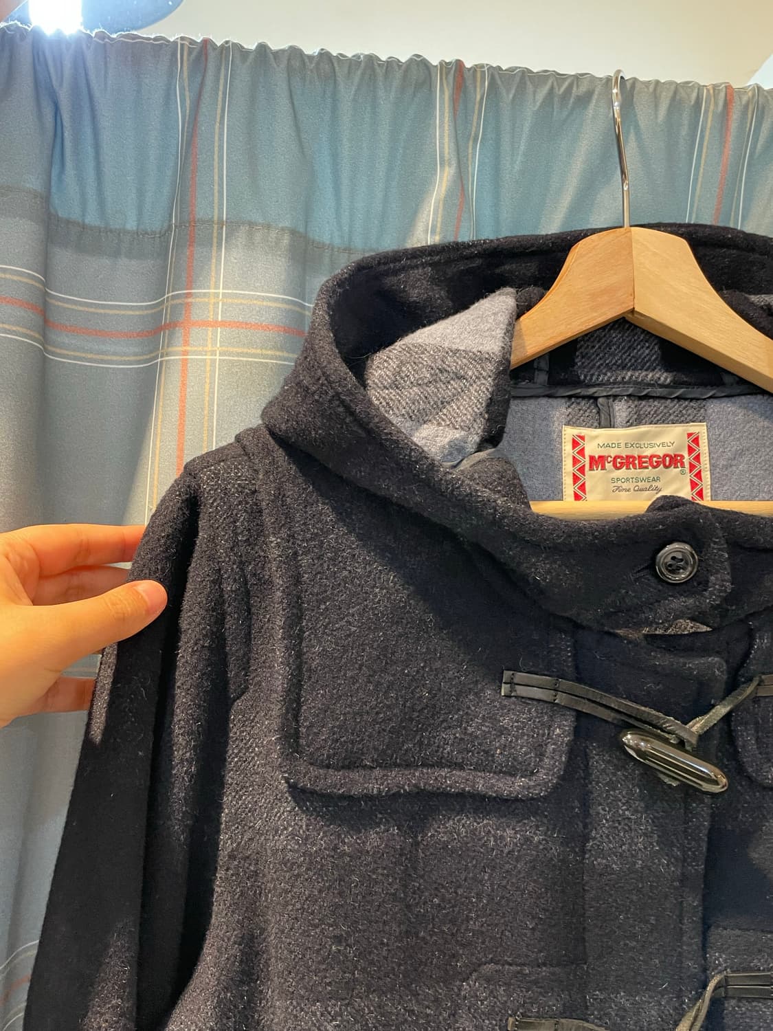 맥그리거 체크 스트라이프 떡볶이 더플코트 상품이미지2