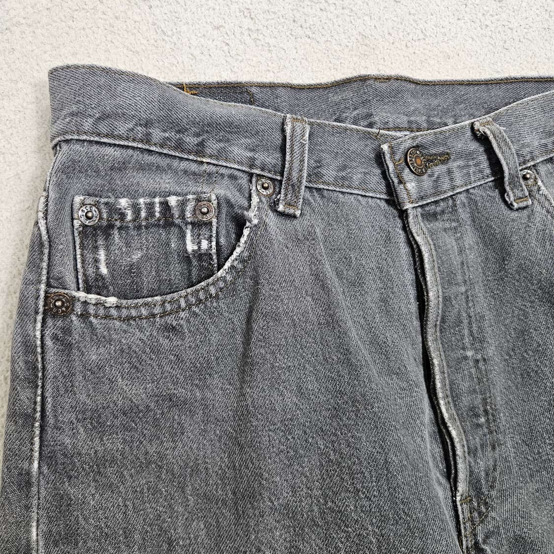 90s 리바이스 501 흑청 데님 30 32 Made in USa 상품이미지3