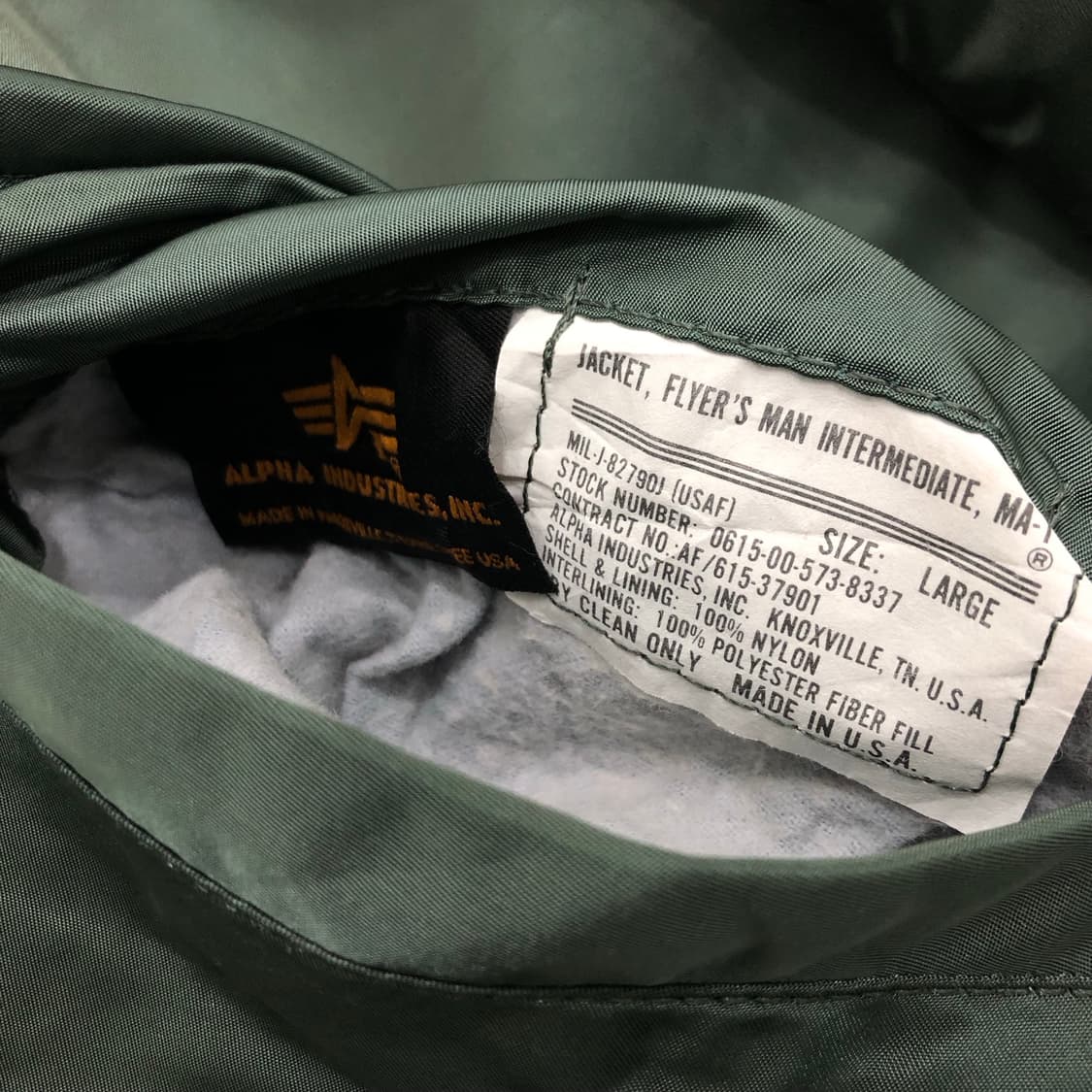 알파인더스트리 ma-1 마원 usa 미국 항공 점퍼 자켓 L 상품이미지3