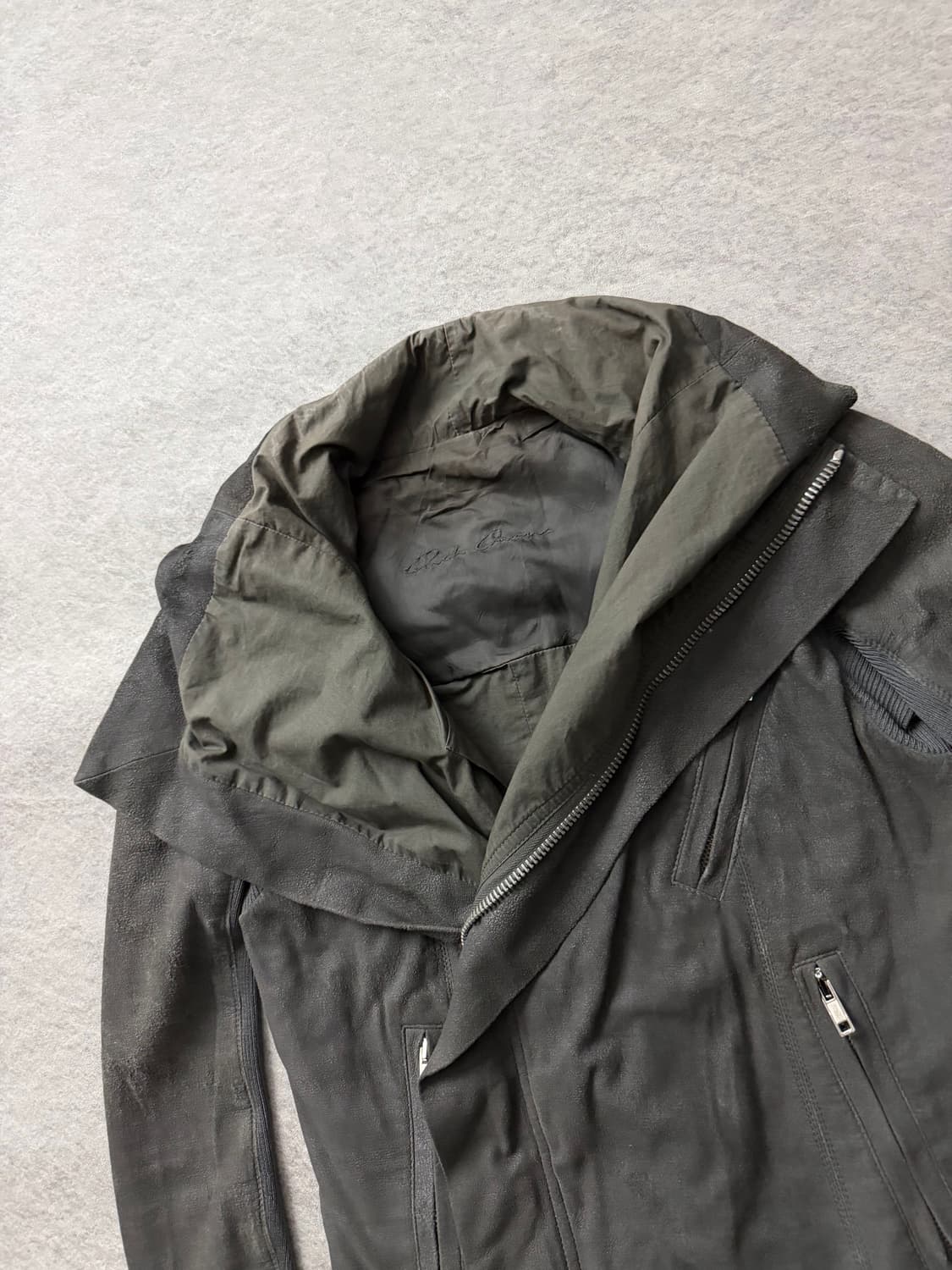 릭오웬스 하이넥 램스킨 자켓 상품이미지7