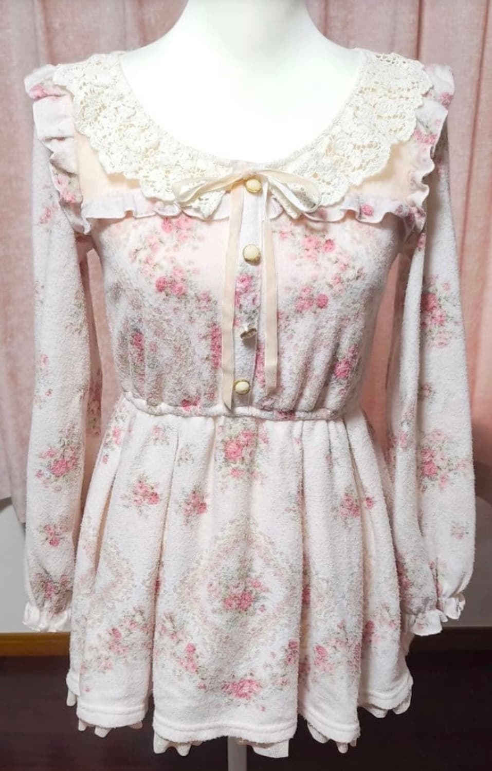 리즈리사 플라워 레이스 원피스 드레스 히메갸루 라떼갸루 러블리 상품이미지1