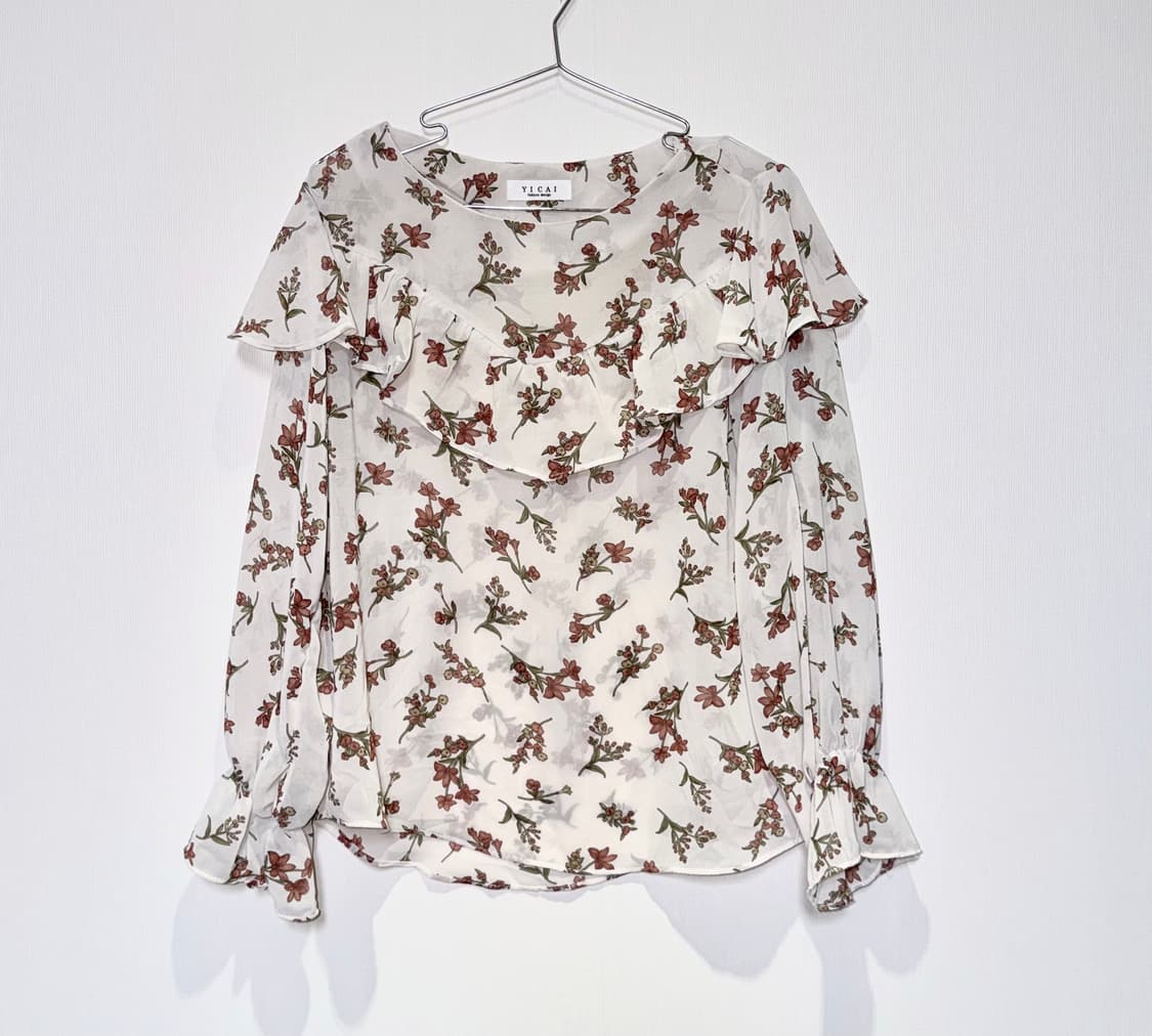 Japanese vintage white blouse 상품이미지1