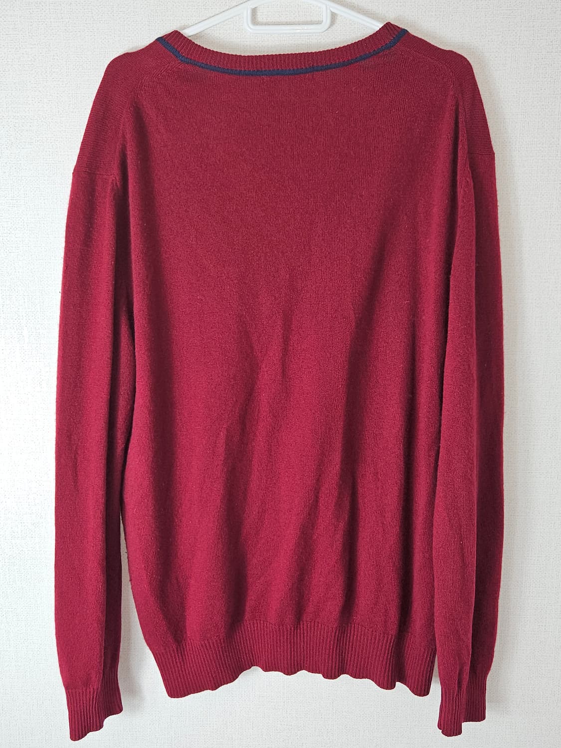 헤지스 100% 캐시미어 가디건 버건디 니트 105 상품이미지2