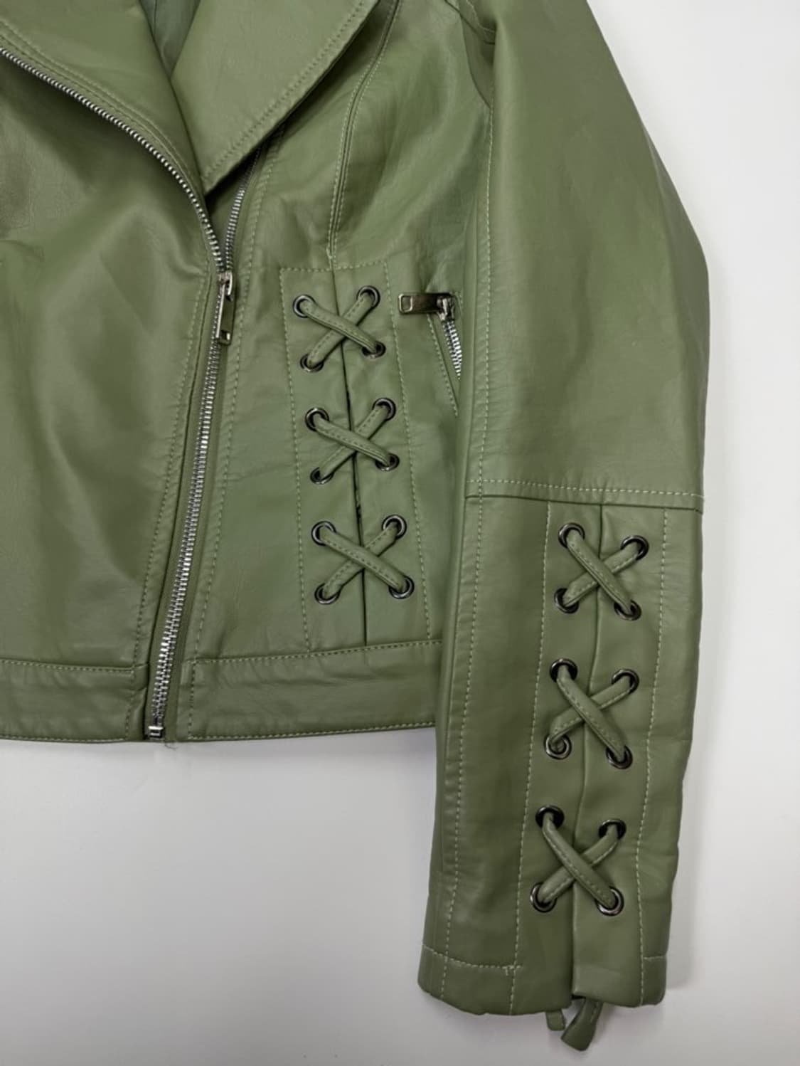 VTG LACE-UP JACKET_SAGE GREEN 상품이미지4