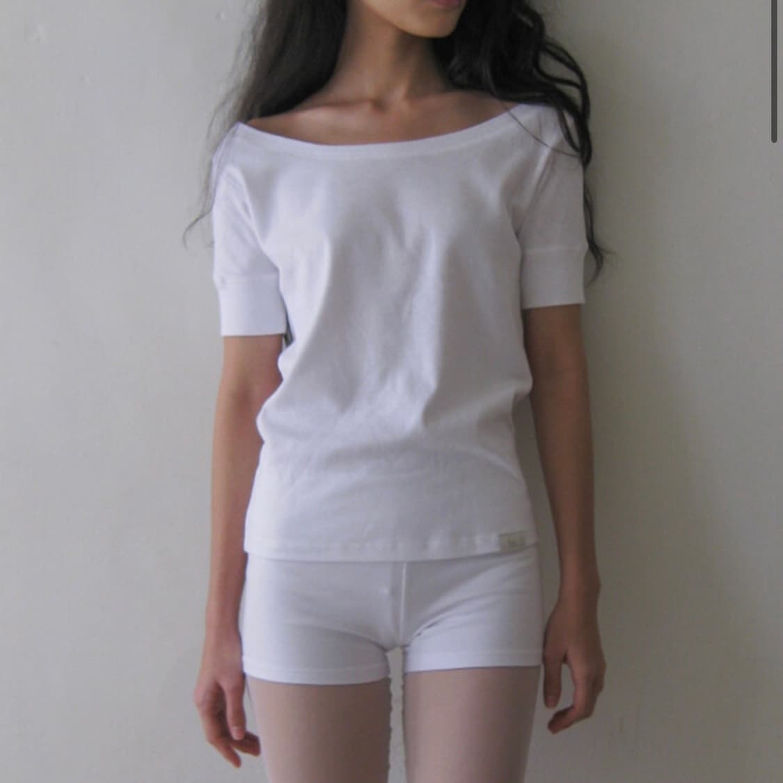 샵페어리 rib half top (white) 상품이미지1