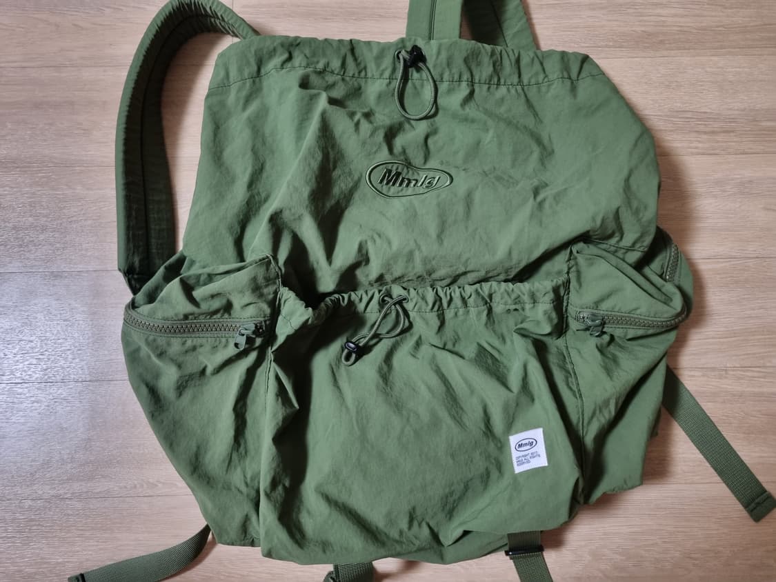 Mmlg 럭색 드로우스트링 백팩 카키 상품이미지2
