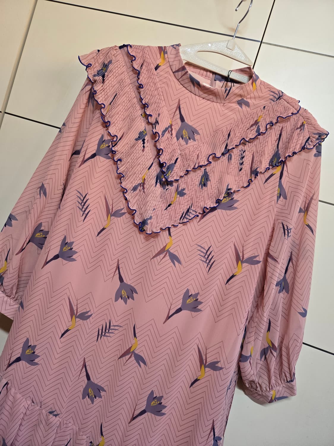 오앨 인디핑크 쉬폰 원피스(새상품) 상품이미지3