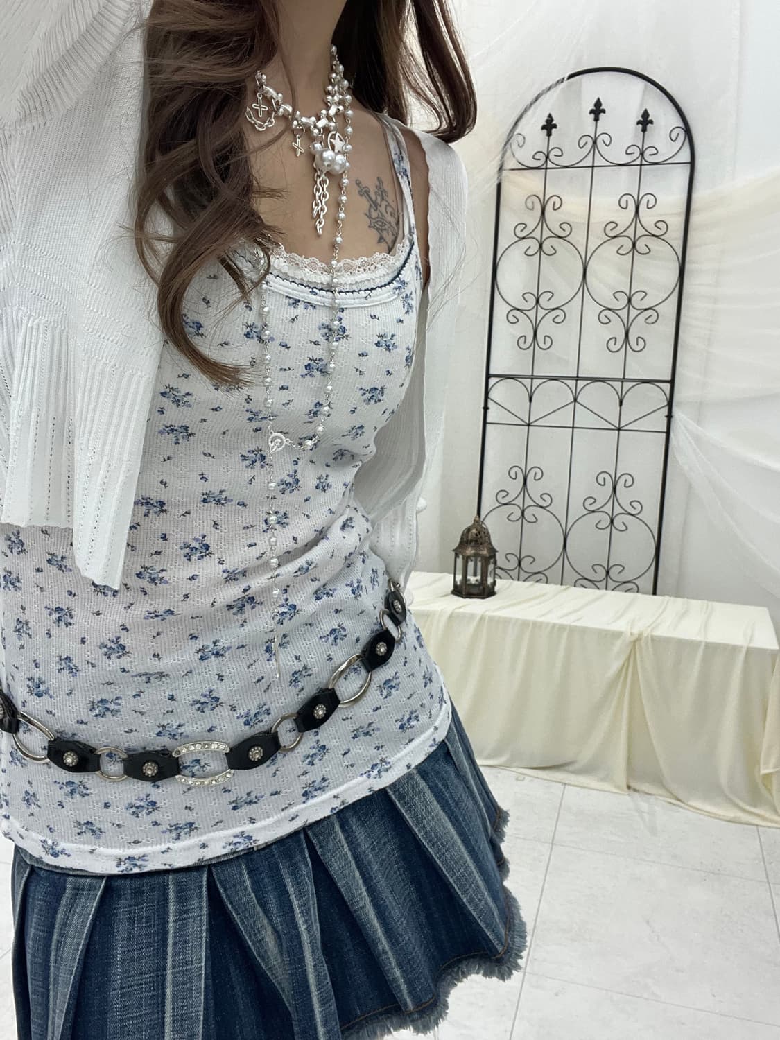 포켓 데님 플리츠sk 상품이미지3