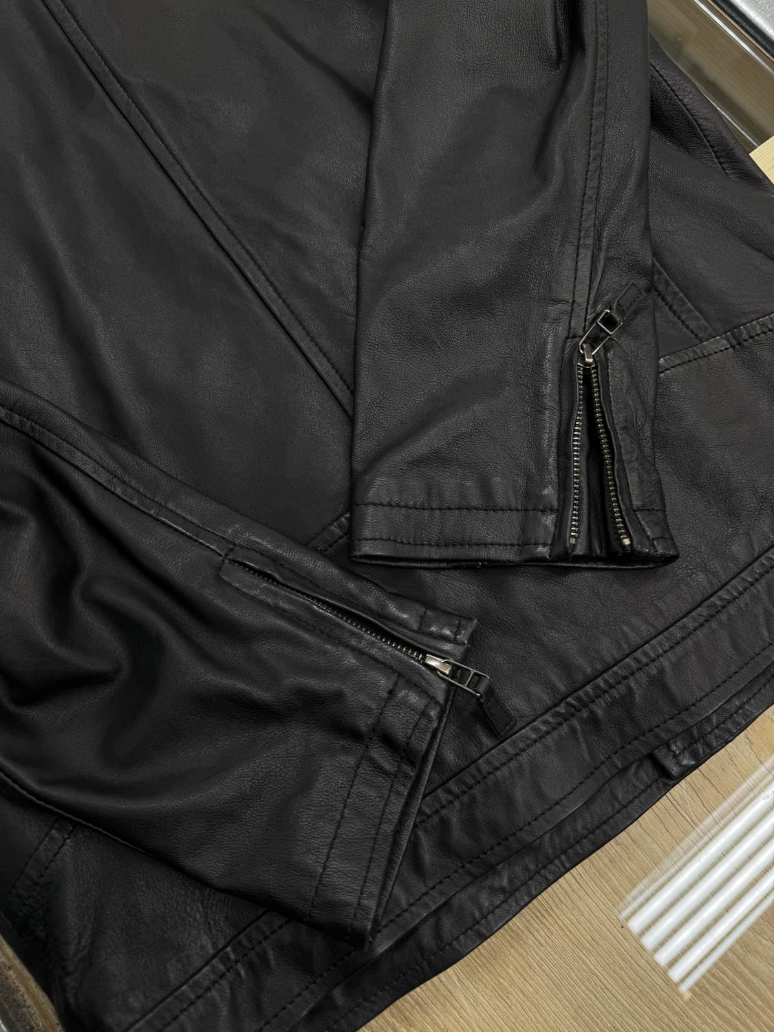 호미니 에메리토 더블 레더 집 자켓 상품이미지5