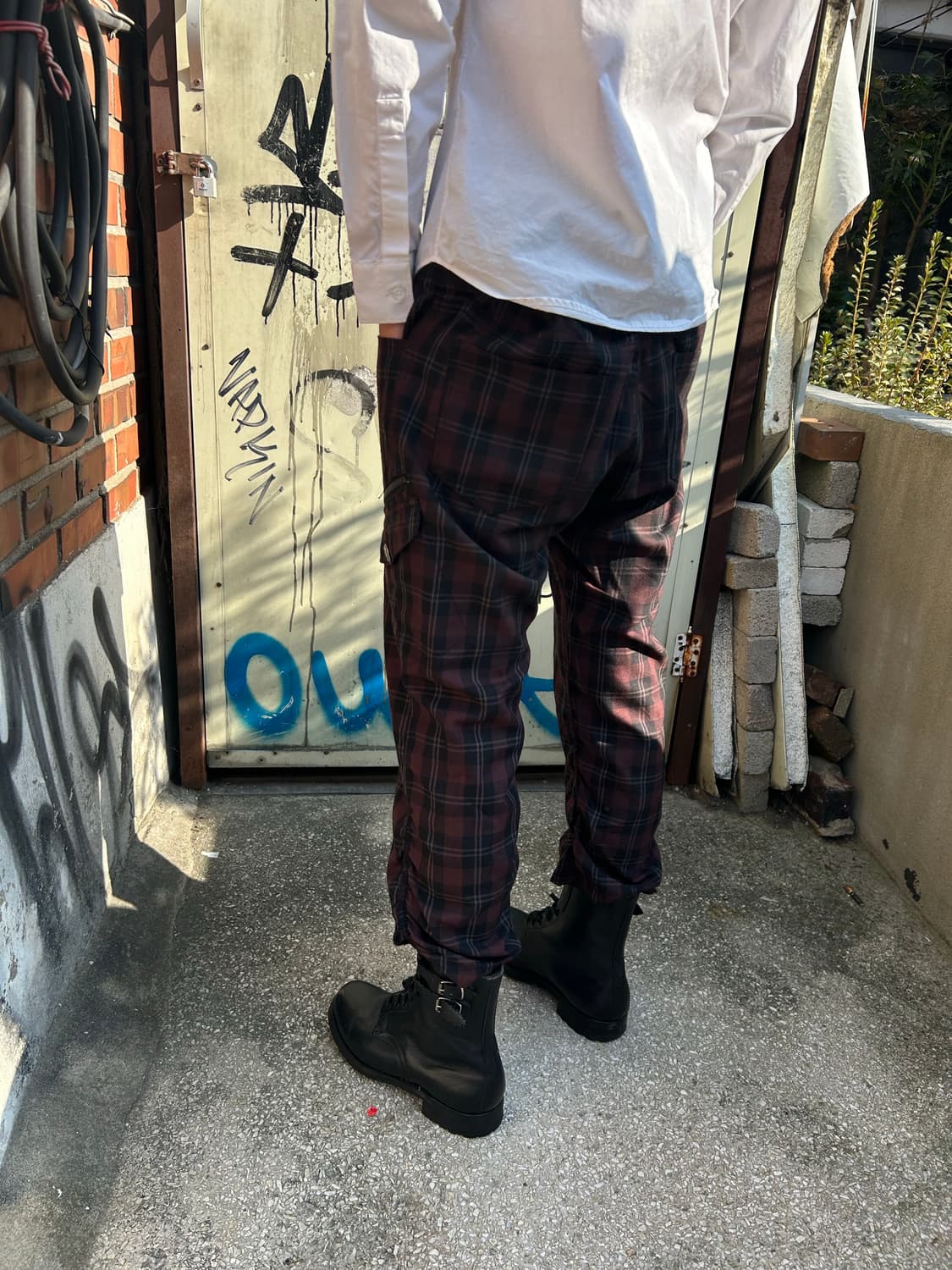 타탄체크 카프리팬츠 상품이미지2