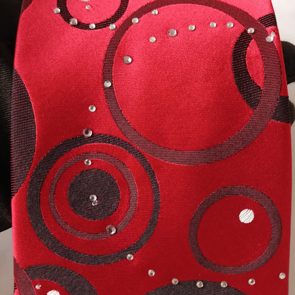 발망 실크 레드 서클 패턴 넥타이 8.7cm A+등급 A19345
 상품이미지7