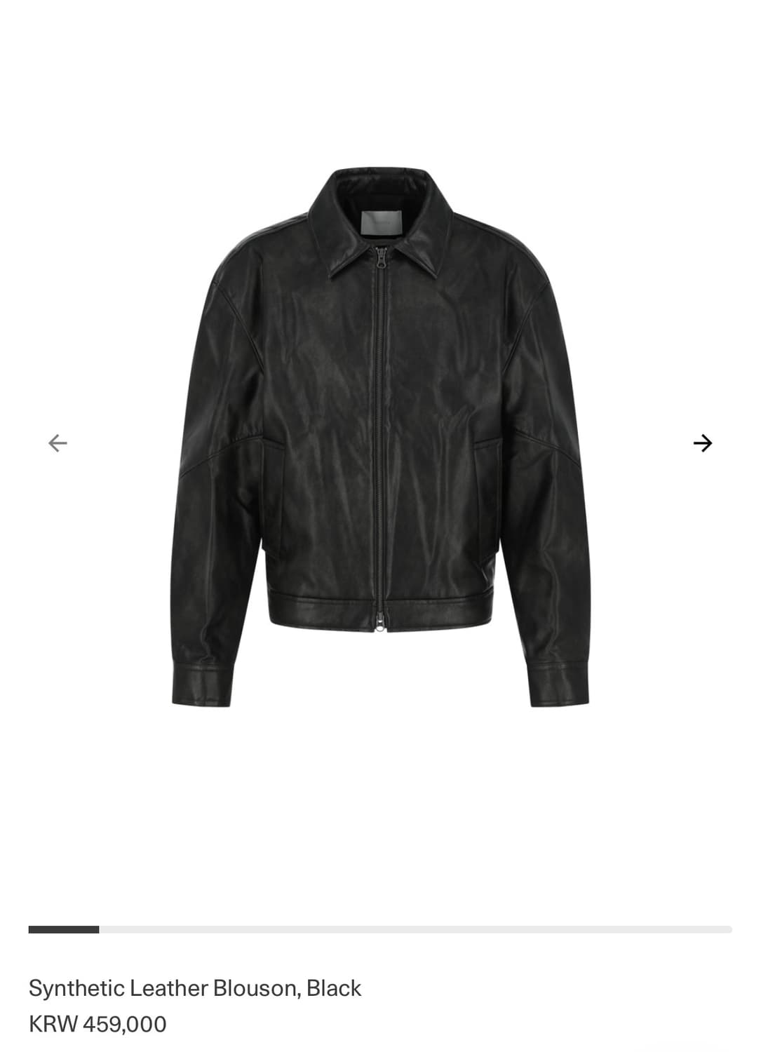 아모멘토 레더 자켓 S 상품이미지1