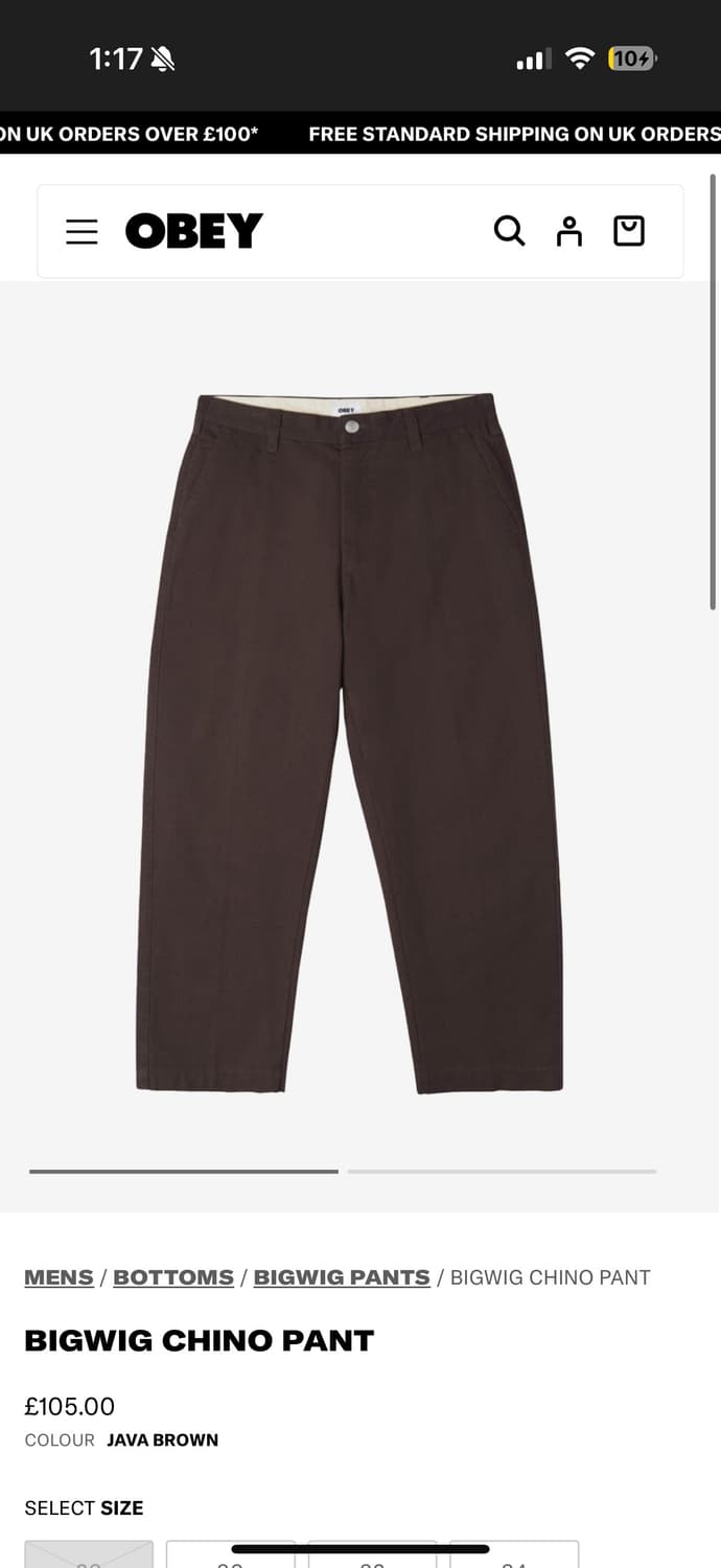 오베이 빅위그 치노팬츠 32 상품이미지1