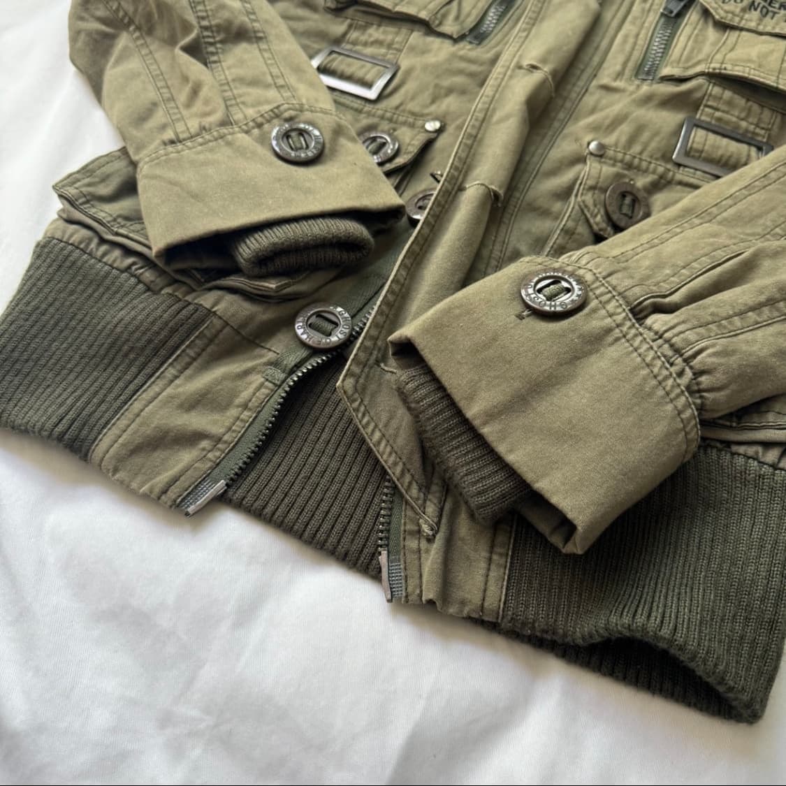 고스트오브할렘 아카이브 하이넥 투웨이 패치 집업 자켓 y2k 펑크 갸루 상품이미지3