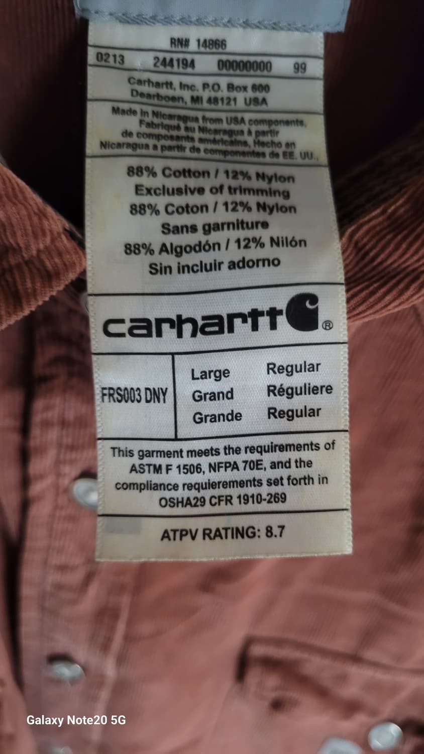 칼하트 코듀로이 셔츠 상품이미지3