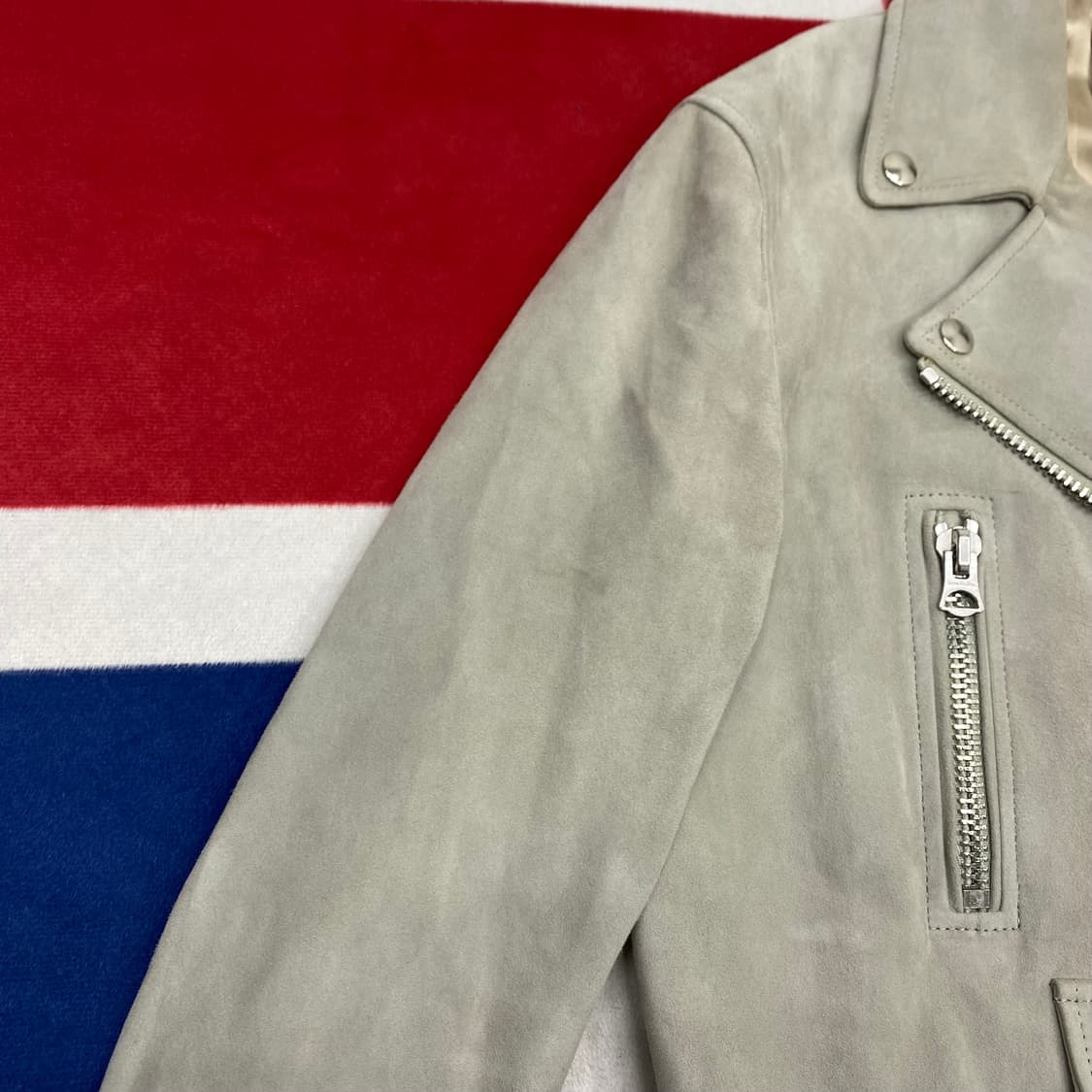 아크네스튜디오 양가죽 스웨이드 라이더자켓 32 실측 S -M  상품이미지6