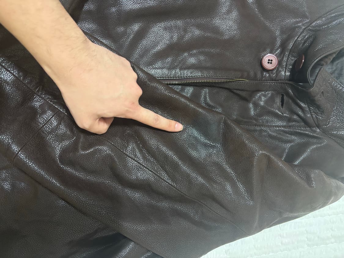 브라운 레더 카코트 상품이미지6