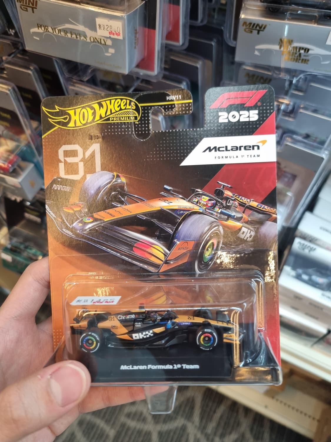 핫휠 프리미엄 포뮬러 1 2025 맥라렌 F1 팀 #81 오스카 피아스트 상품이미지1